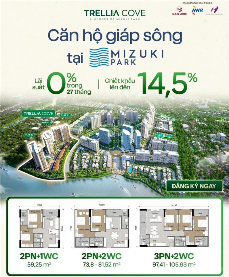 Hot hot!mở bán căn hộ compound trellia cove kđt mizuki park nam long với giá và chính sách cực tốt