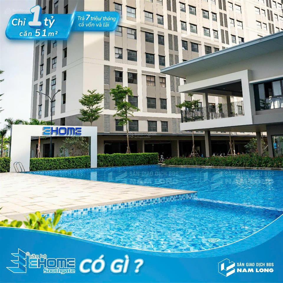 Cho thuê căn hộ ehome southgate kđt waterpoint nam long 51m2 nhà mới free pql giá 3tr  0914 922 ***