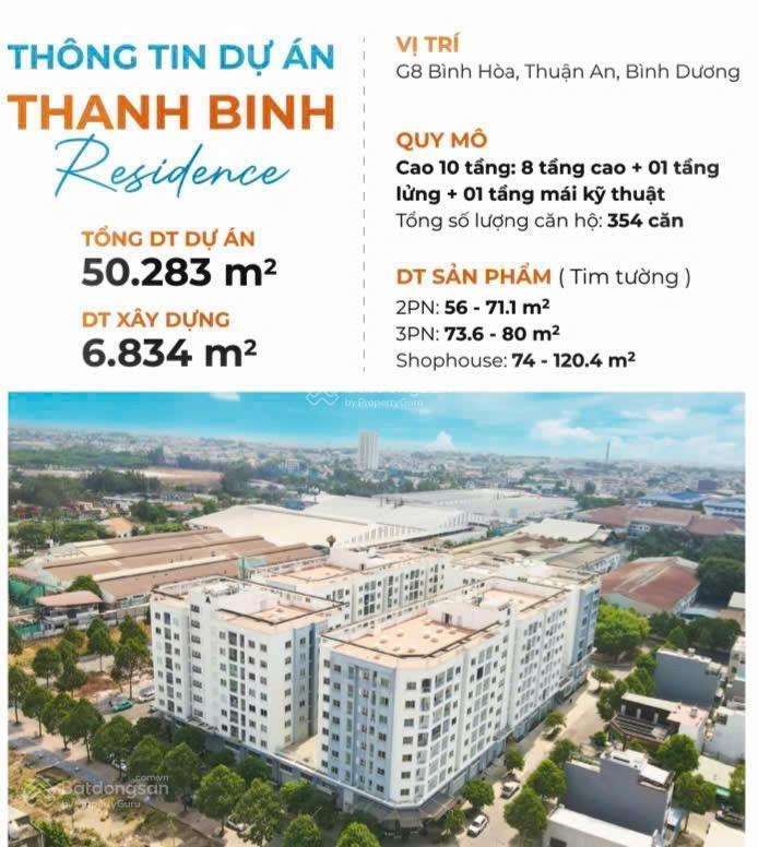 Bán gấp cc 3pn 2wc tại thanh bình residence, 1,7 tỷ, 74m2
