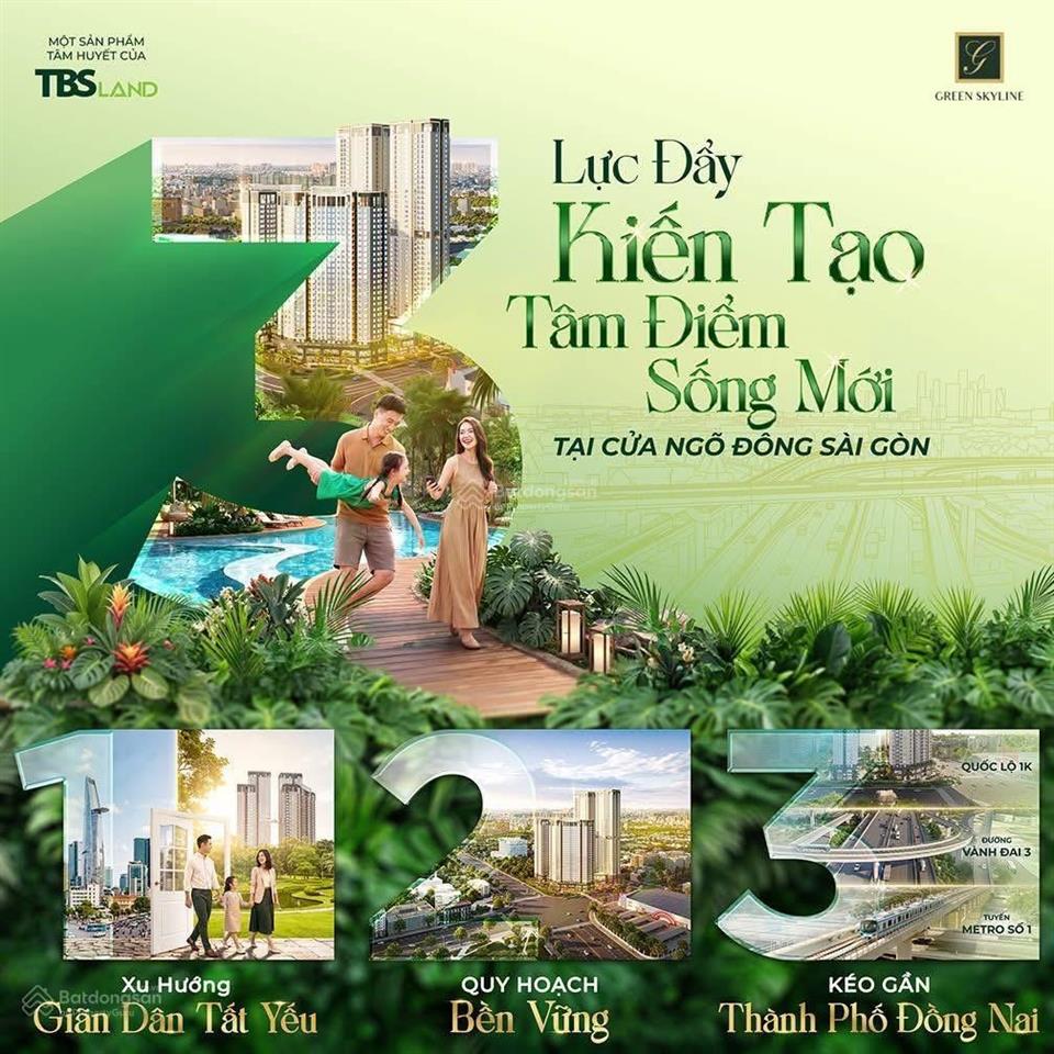 Bán cc 2pn, 2wc, 68m2 tại green skyline, dĩ an, 3,944 tỷ, chính chủ uy tín