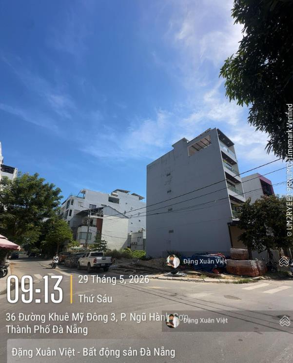 Giá tốt góc 2mt khuê mỹ đông 11 & 14, 134.3m2 (ngang 8,7m), 26,5 tỷ, cạnh công viên