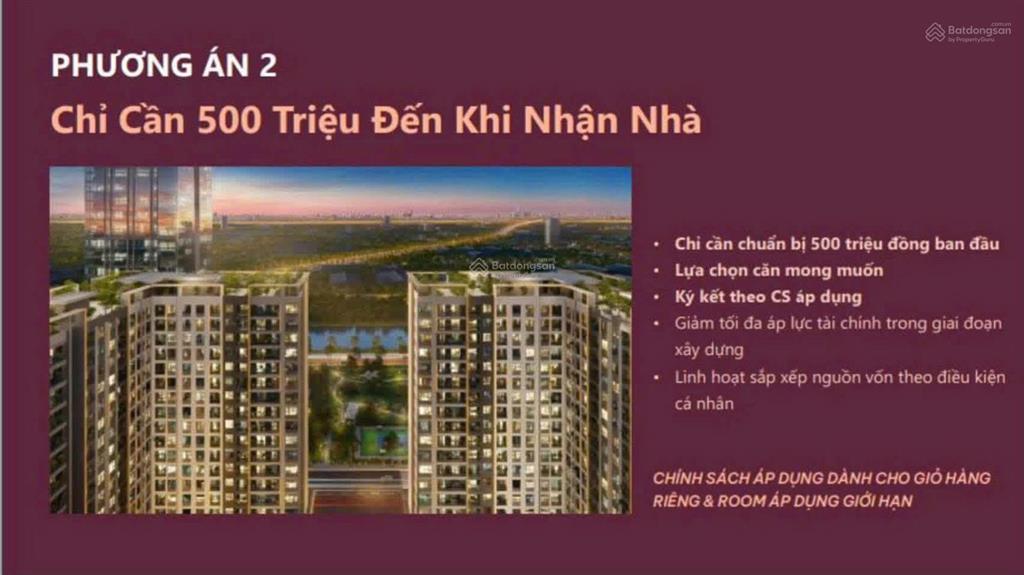 500tr thanh toán 25% cho đến khi nhận nhà, tặng nội thất nhận nhà ở ngay