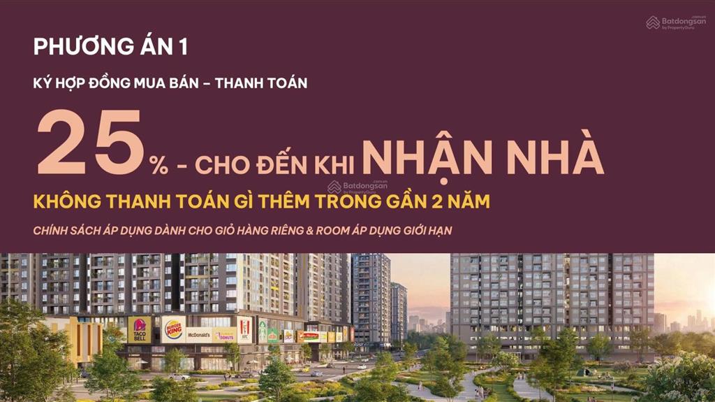 500tr thanh toán 25% cho đến khi nhận nhà, tặng nội thất nhận nhà ở ngay