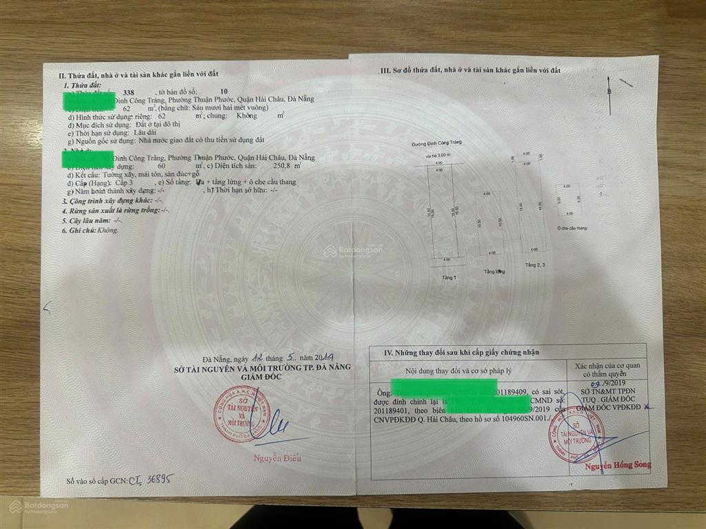 Nhà 3.5 tầng mặt tiền đường đinh công tráng