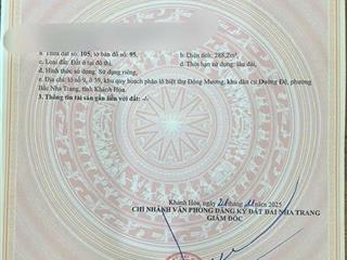 Em nguyệt nha trang cần bán đất mặt tiền phạm văn đồng view biển có sổ đỏ 90 triệu/m2