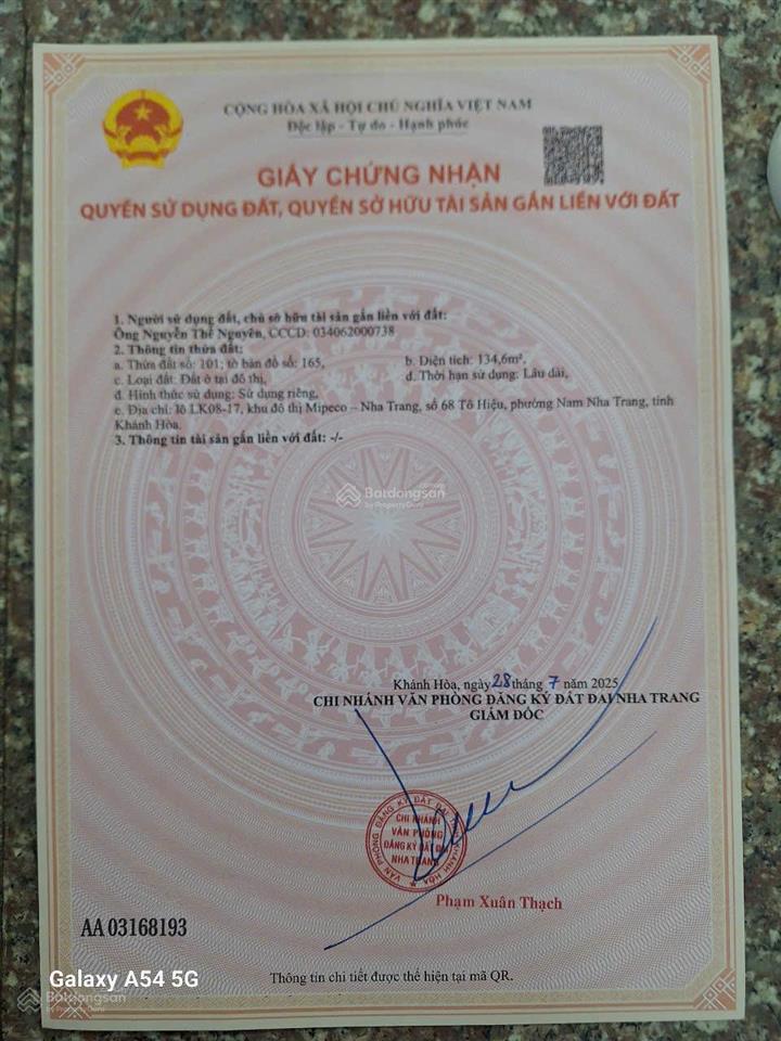 Em nguyệt nha trang cần bán siêu phẩm lô góc kđt mipecco trung tâm nam nha trang, giảm còn 95tr/m2