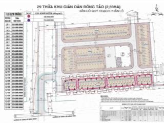 Đất đấu giá đông tảo, đối diện vườn hoa, hai mặt thoáng trước sau 90m2, mặt tiền 5m siêu đẹp