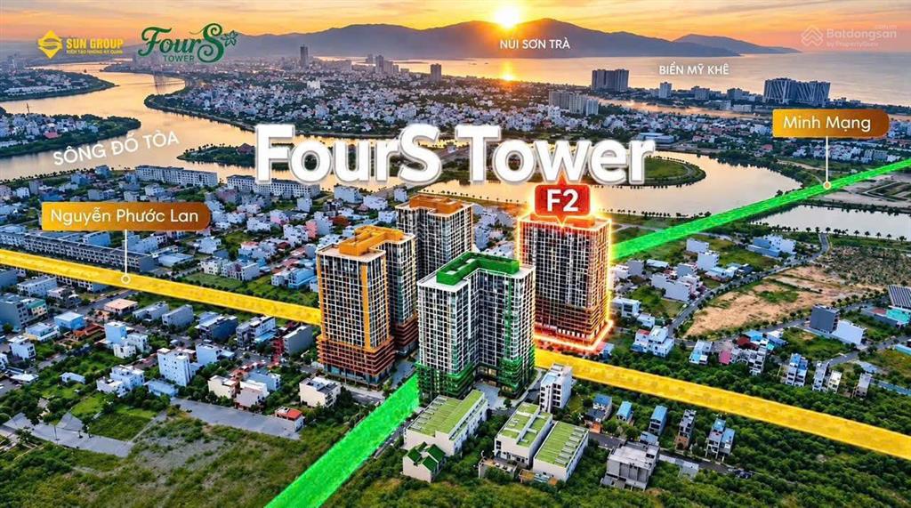 Mở bán căn hộ view sông  biển, sun fours tower cách biển 1km, ck lên tới 26.5%, ân hạn gốc 30t