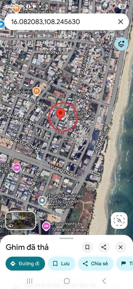 Bán đất đinh đạt cách biển 200m trung tâm sơn trà đà nẵng