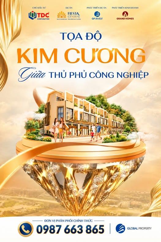 FIESTA CENTRAL BÌNH DƯƠNG 0987663865– TỌA ĐỘ KIM CƯƠNG GIỮA THỦ PHỦ CÔNG NGHIỆP BÌNH DƯƠNG