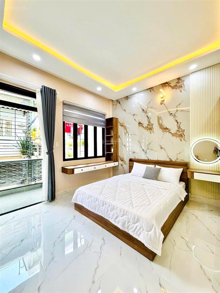 44m² hẻm 499 quang trung đối diện ubnd gv nhà mới 2 tầng  hẻm 3,5m thông giá 4 tỷ 9 tặng nội thất