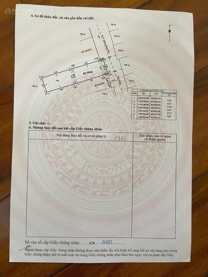 77m ngang 4.25m dương quảng hàm  bán đất tặng nhà  hẻm xe tải thông  nhỉnh 7 tỷ  xây chdv