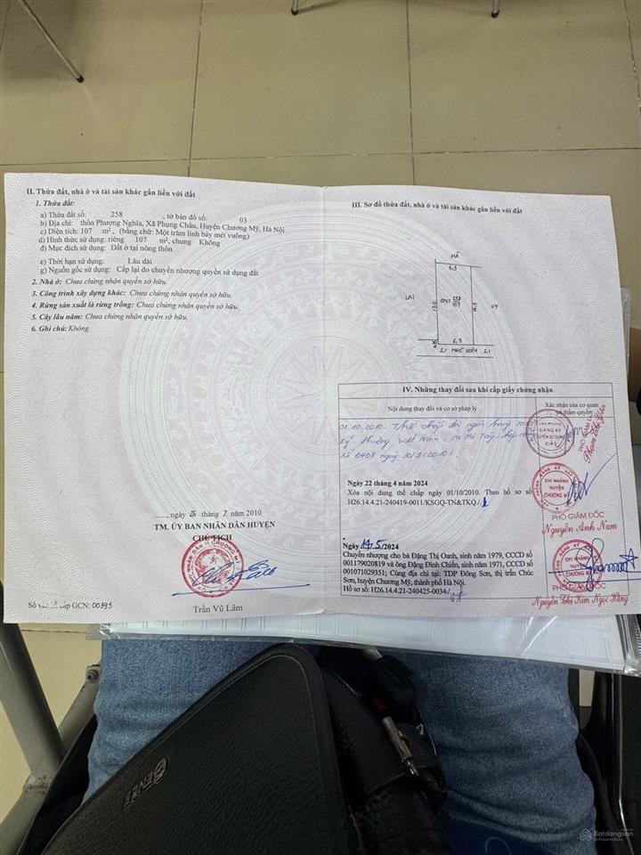 Bán đất ở đê mới, phụng châu, chương mỹ, hà nội, 4,3 tỷ, 100m2