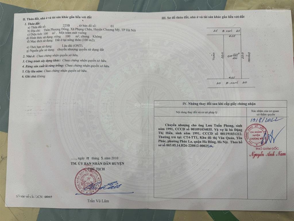 Bán đất 3 mặt tiền siêu đẹp giá siêu mềm tại phượng đồng phường chương mỹ hà nội!
