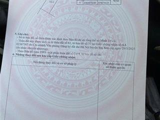 Cần tìm nhà đầu tư cho lô đất tại gò gạo xã kim anh hà nội