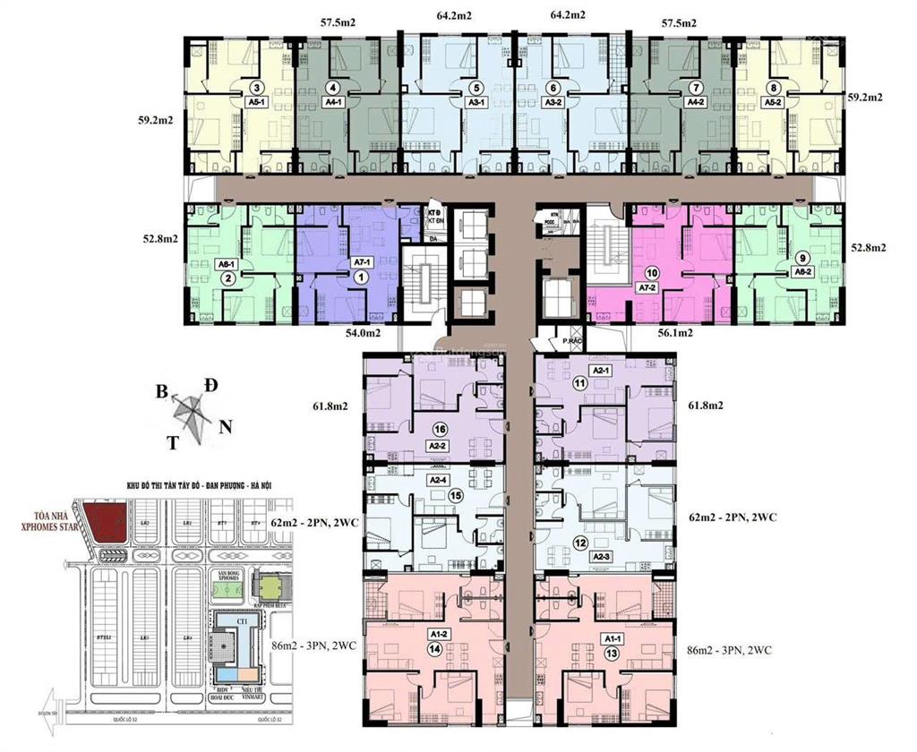 Cần bán gấp căn hộ xphomes startân tây đô 54m2 2n 2vs full nội thất sẵn về ở  3,44 tỉ
