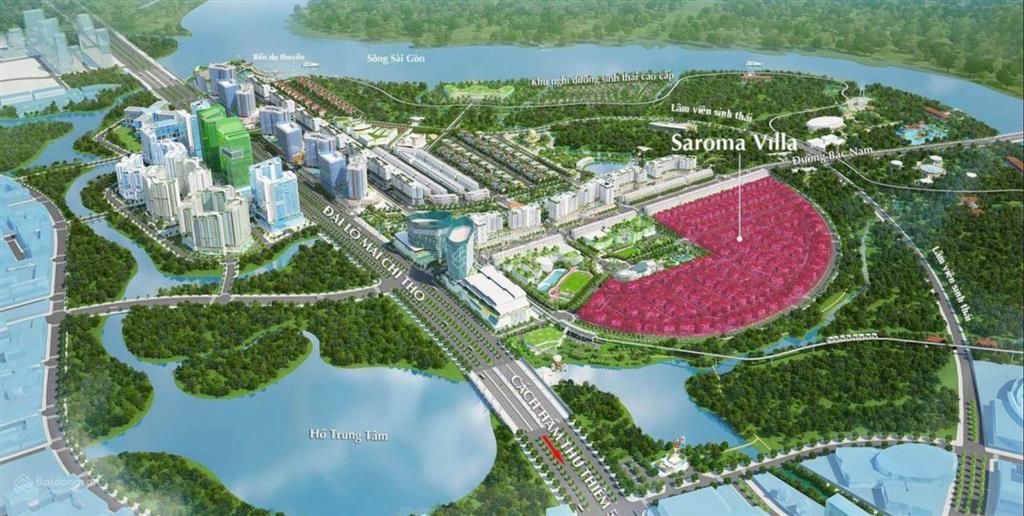 Bán gấp biệt thự saroma villa căn sát góc, hướng mát, 245 tỷ, 330 m2 căn vip của khu giá tốt