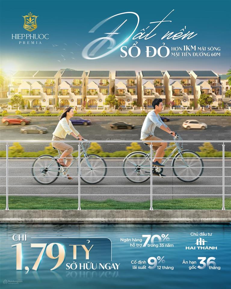 Bán đất nền sổ đỏ hiệp phước premia view sông soài rạp, đẹp mát mẻ, đầy đủ tiện ích, tăng giá tốt