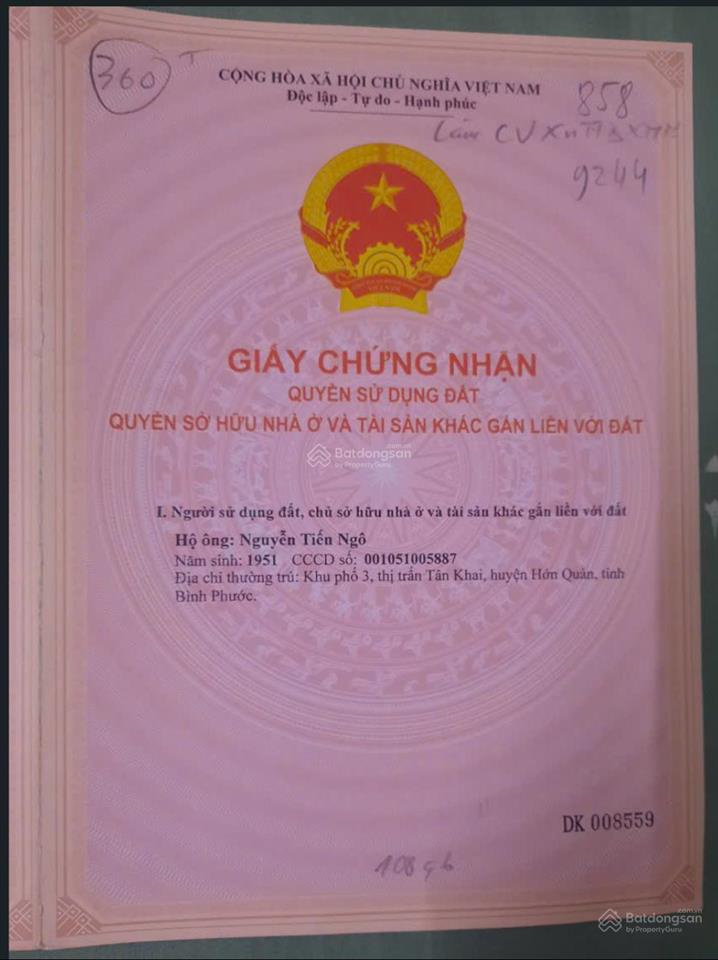 Chính chủ bán đất mt ql13, tt tân khai, hớn quản  5.679 m  phù hợp kinh doanh, kho xưởng