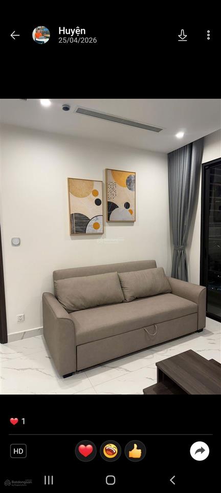 Bán ch 2pn, 2wc, 72m2 tại os107.09, the opus one  vinhomes grand park, 7 tỷ vnd, view đẹp