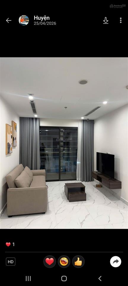 Bán ch 2pn, 2wc, 72m2 tại os107.09, the opus one  vinhomes grand park, 7 tỷ vnd, view đẹp