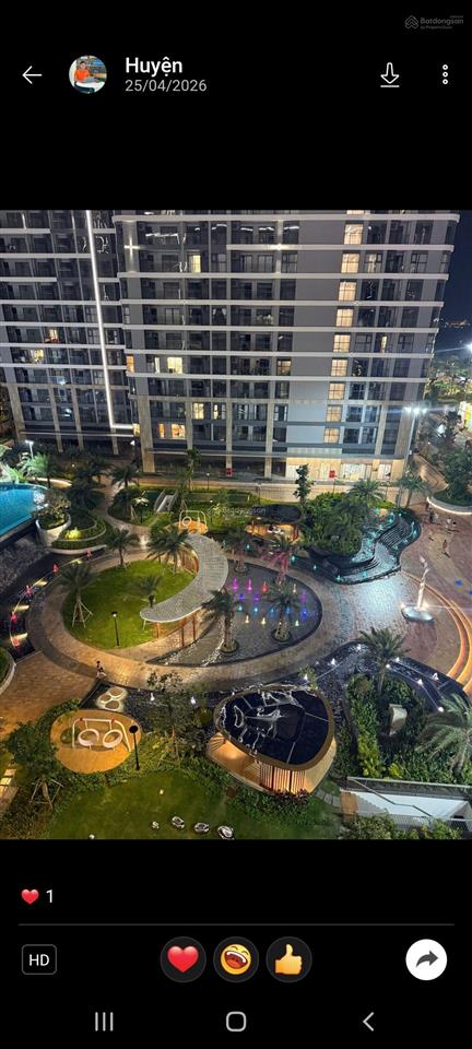 Bán ch 2pn, 2wc, 72m2 tại os107.09, the opus one  vinhomes grand park, 7 tỷ vnd, view đẹp