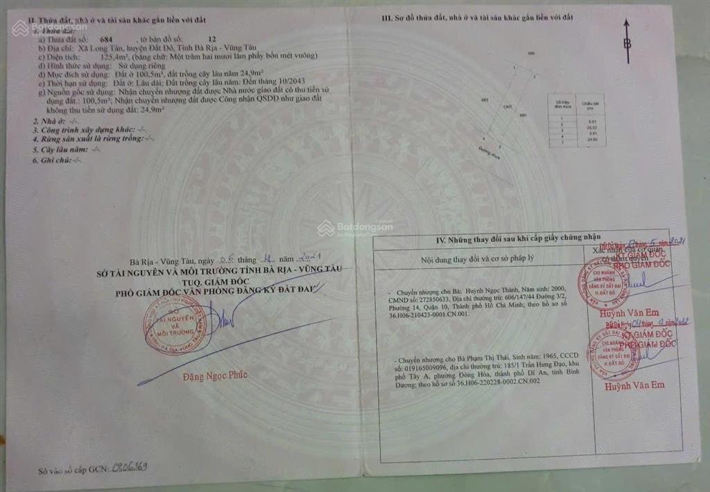 Đất thổ cư mặt tiền đường nhựa 8m