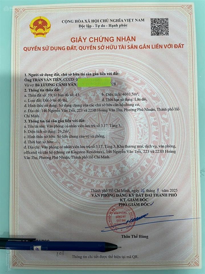 Cần bán căn hộ kingston phú nhuận 26,2m2 studio 1wc, sổ hồng, để full nt cao cấp.  0961 663 ***