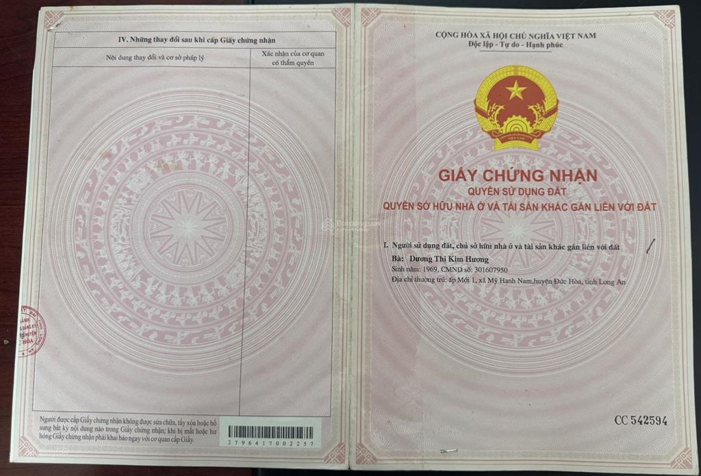 Bán đất thổ + cây lâu năm ấp rừng dầu, xã mỹ hạnh bắc, đức hòa, long an