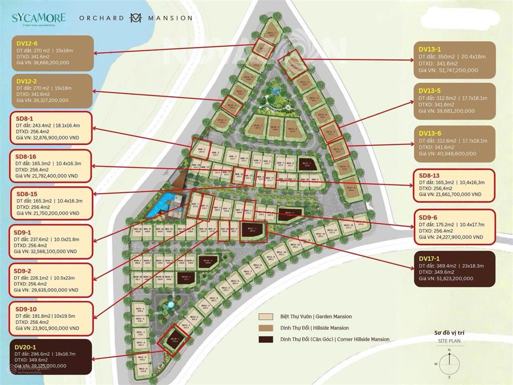 Biệt thự orchard mansion 94 căn view công viên 75ha đẳng cấp tại bình dương