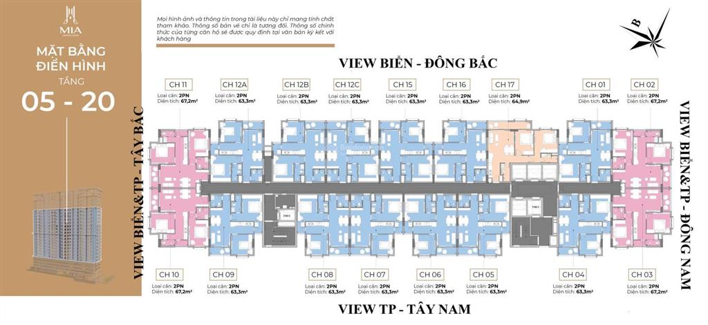 3tỷx mua được căn 2pn&2wc view biển dự án mia center point, chiết khấu 6%  hiếm trên thị trường