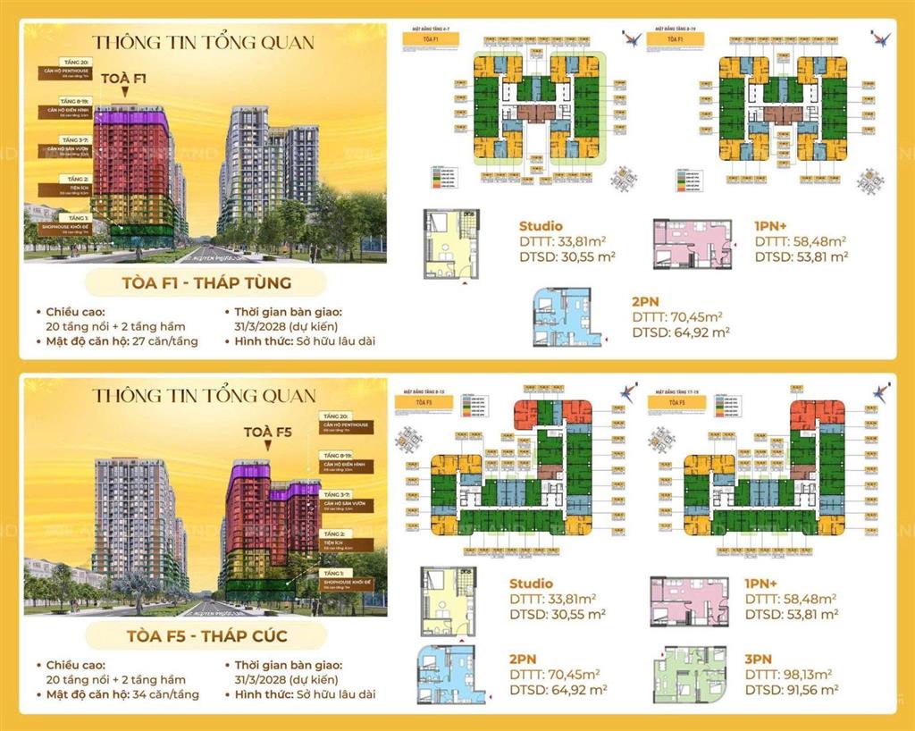 Độc quyền căn 1pn+ giá tốt, tầng trung view tháng mát  chiết khấu lên đến 27%