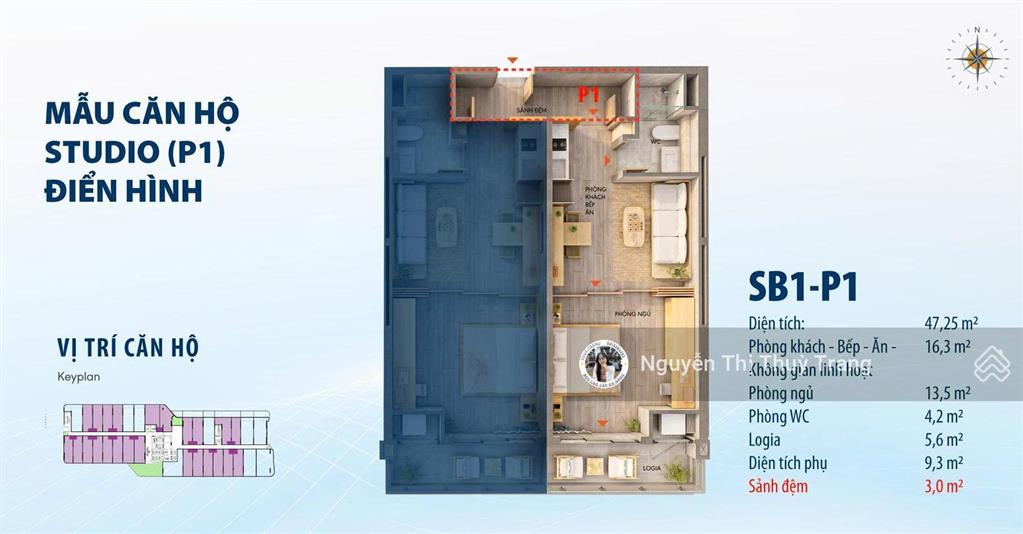 Căn hộ cao cấp ttc plaza đà nẵng, giá 2,3x tỷ/căn 47m2 full nội thất view biển, sẵn sàng bàn giao
