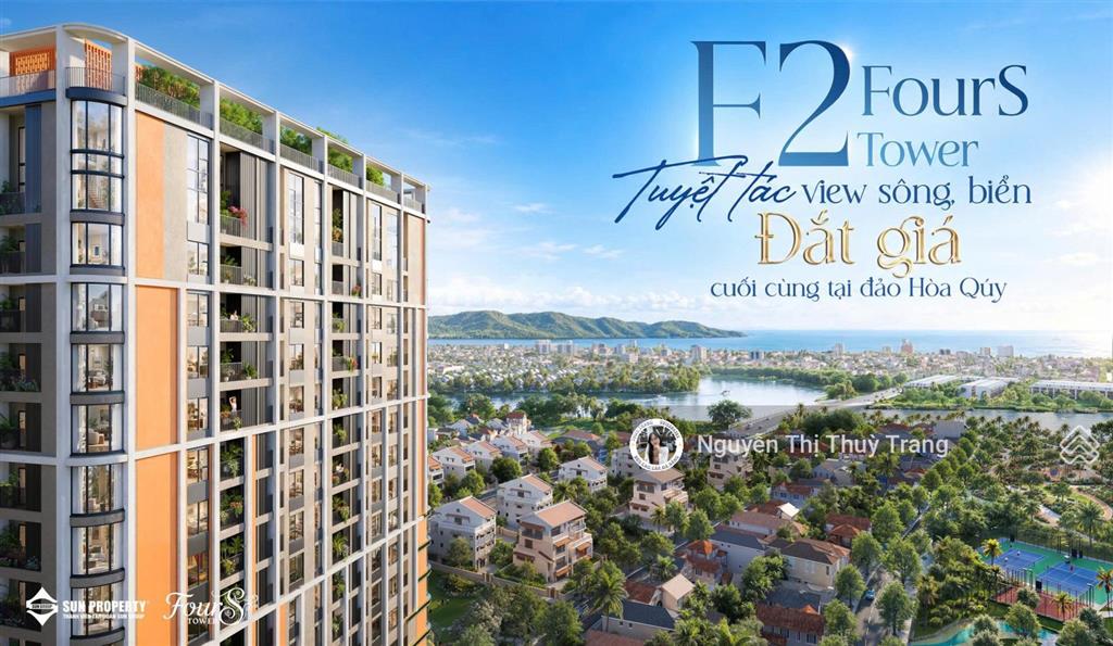 55.8m² tại fours tower tòa f2 căn 1br+ view sông, biển, tối ưu không gian sống