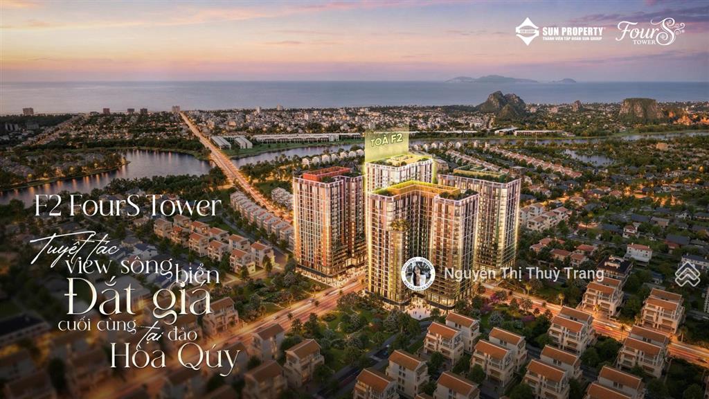 55.8m² tại fours tower tòa f2 căn 1br+ view sông, biển, tối ưu không gian sống