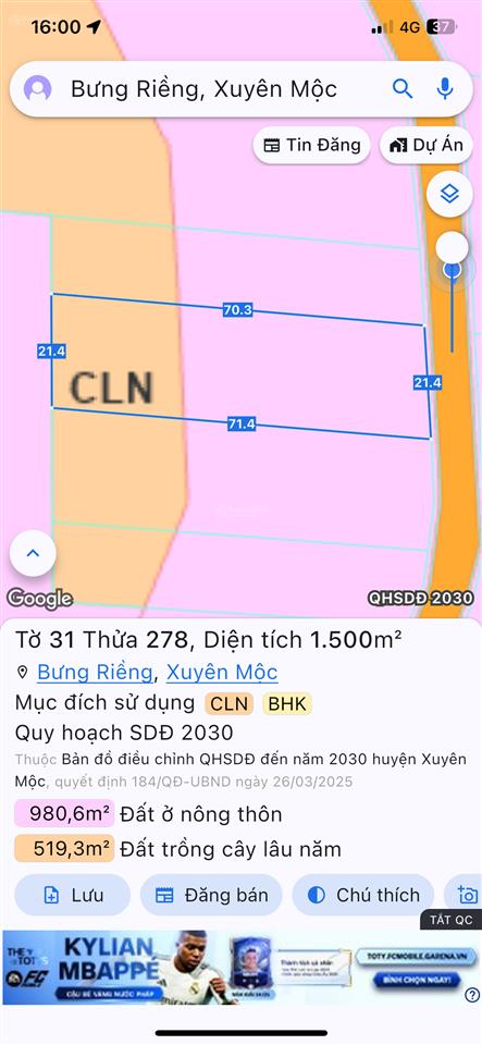 Đất đẹp rào sẵn  cách biển 8km  rừng đẹp  đường nhựa thổ cư