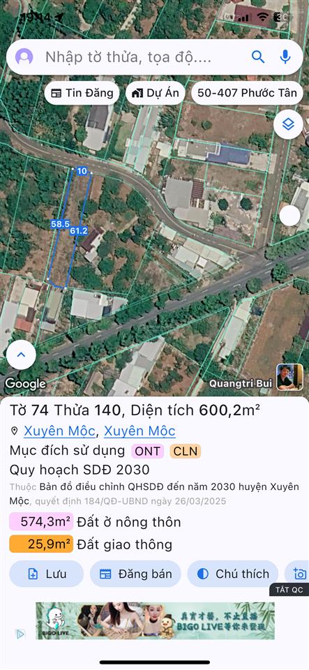 Đất trung tâm  gần rừng biển  chợ  quốc lộ