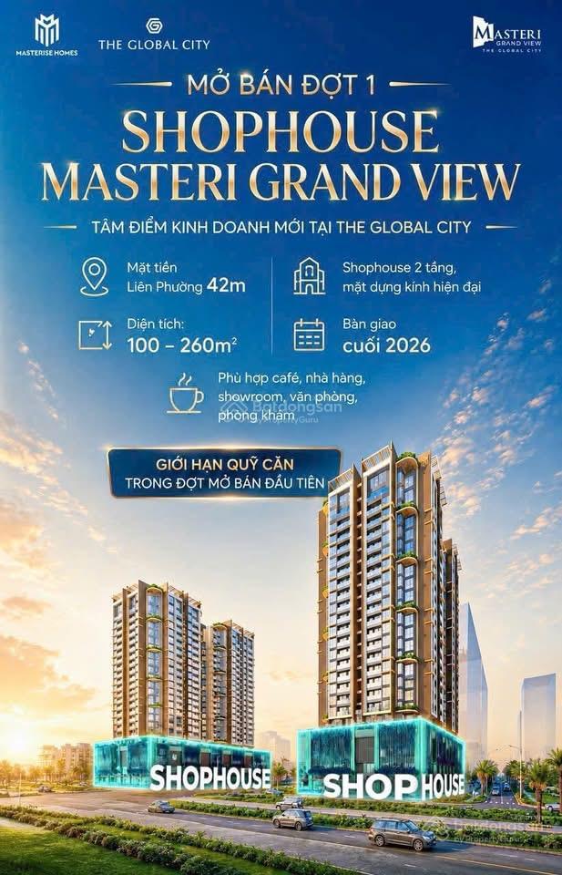 Booking shop khối đế masterise grand view  the global city