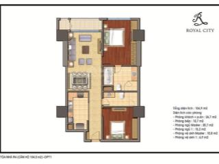 Bán căn 2 ngủ diện tích 105m2 toà r5, r4