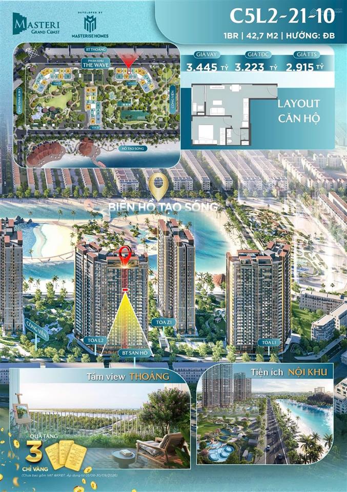 Hot 2,9 tỷ sở hữu căn chung cư mtr 47m vin2,