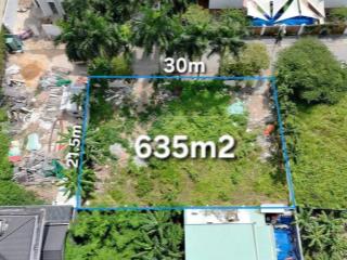 Đất ngay nguyễn văn hưởng q2 dt 30 x 21,5 công nhận 635m2 khu vực xây được hầm 7 tầng đt 0901 604 ***