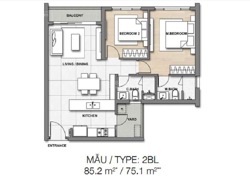 Bán gấp ch palm heights, 7,7 tỷ, 85m2, 2pn, 2wc, an phú, q2, hcm hot!