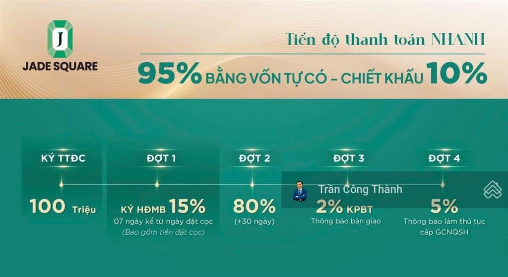 Bán căn đẹp jade square phạm văn đồng ck 13,5%, vay 0% lãi suất 24 tháng.  0973 038 ***