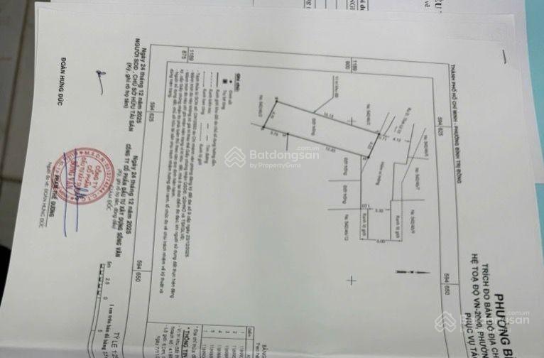 Bán đất tỉnh lộ 10, bình trị đông, bình tân (4,4m x 17m) hxh , giá 5,3 tỷ tl