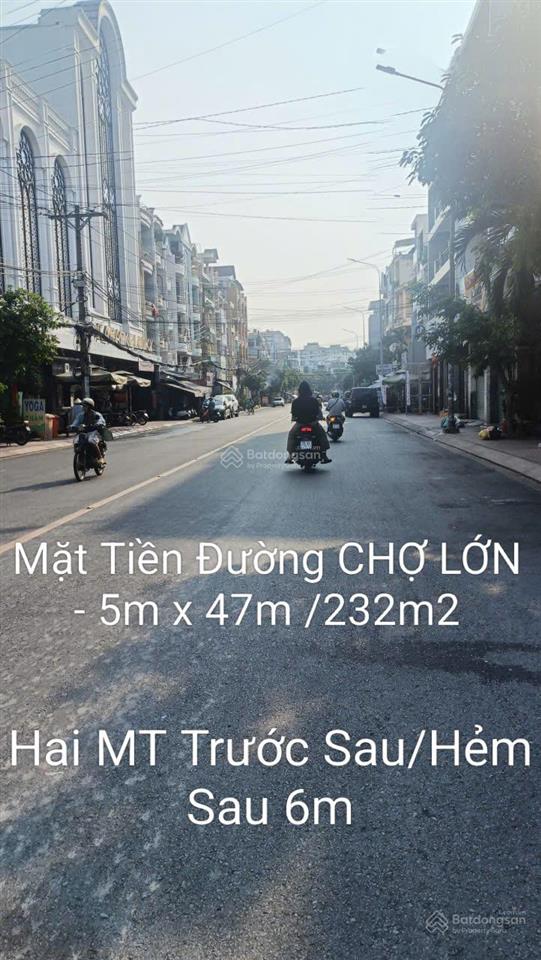 Bán nhà mặt tiền đường chợ lớn, quận 6  232m2  sổ hồng riêng  giá 25,5 tỷ