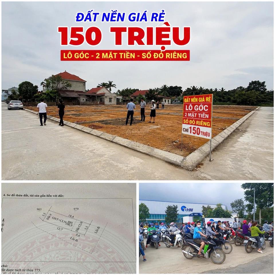 Chủ nhà nhờ bán cắt lỗ lô góc 150 triệu lô đất 120m2 cách quốc lộ 200m