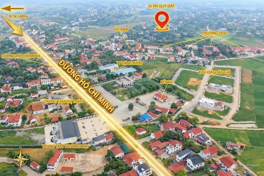 Chính chủ bán cắt lỗ 130 triệu lô đất 120m2 ngay trung tâm xã thạch quảng