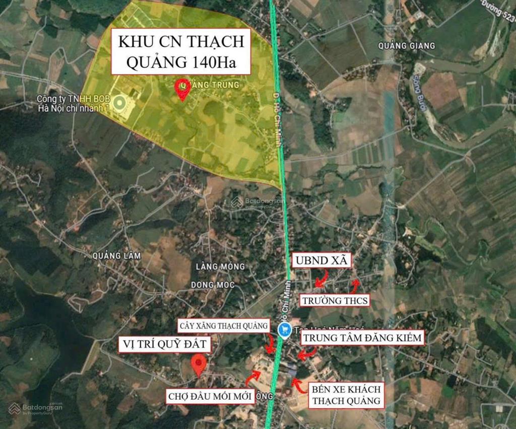 Chính chủ bán cắt lỗ 130 triệu lô đất 120m2 ngay trung tâm xã thạch quảng