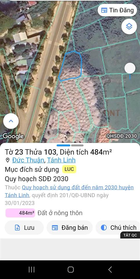 Sang nhượng gấp lô đất tại mặt tiền đường võ nguyên giáp, tt lạc tánh bình thuận