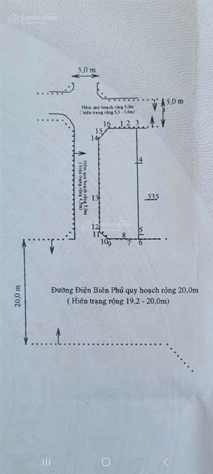 Bán lô đất 3 mặt tiền đường điện biên phủ vĩnh hoà diện tích 153,6m2 gần biển, chợ đang cho thuê